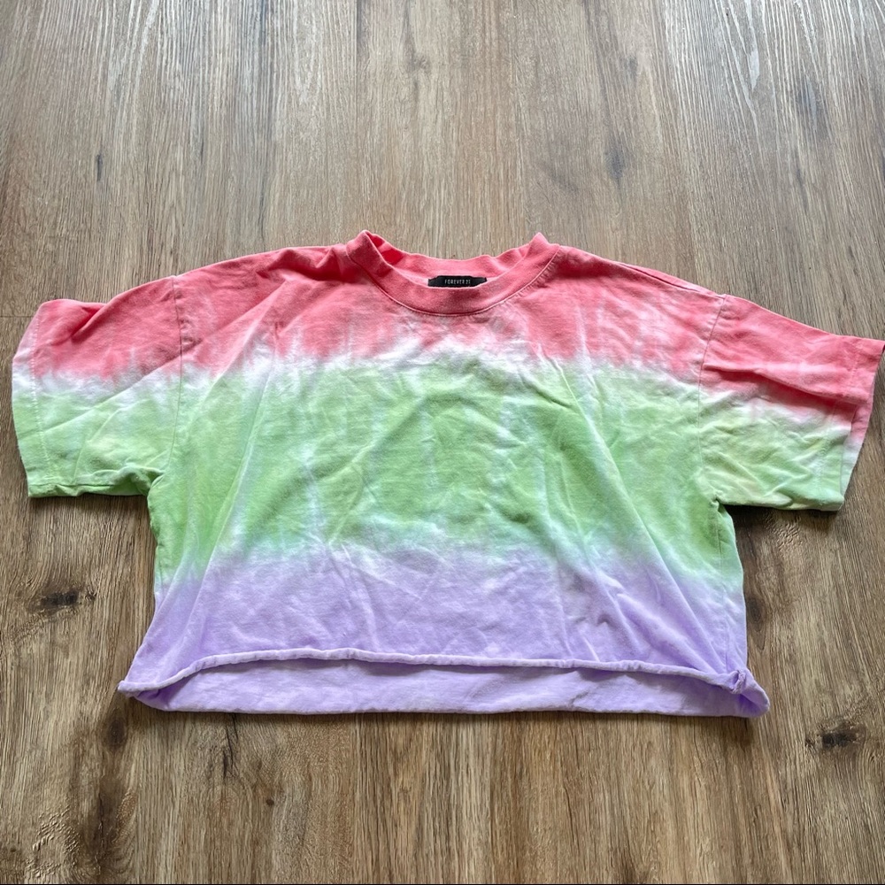Forever 21 Tie Dye Crop Top
